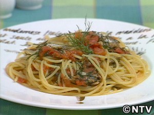 オイルサーディンのトマトスパゲティ