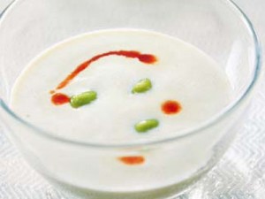 枝豆と豆腐のスープ