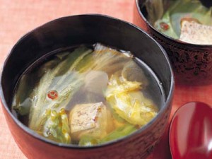 白身魚とレタスのスープ