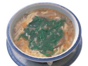白菜と干しえびの辛みスープ