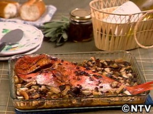 金目鯛と椎茸のオーブン焼き
