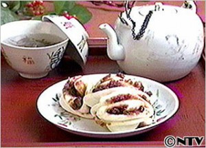 花巻きと中国茶