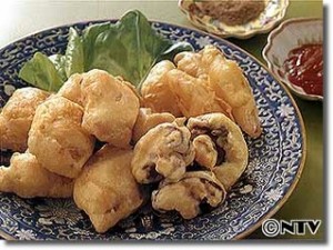 鮭と椎茸の中国風衣揚げ