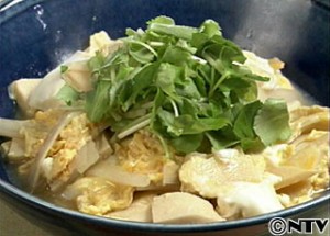 高野豆腐と春野菜の卵とじ