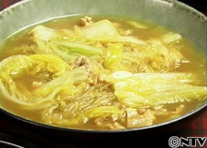 白菜と豚肉のカレースープ煮