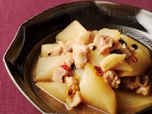 大根と鶏肉の中国風煮物