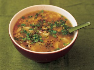 アンチョビきのこスープ