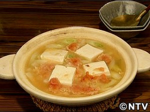 明太子と豆腐の鍋