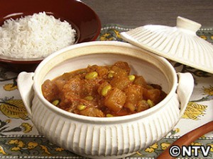 冬瓜のカレー
インディカ米の湯どり炊き