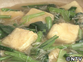 揚げ豆腐と小松菜のとろみ煮