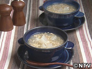大根、ひき肉、干し貝柱のスープ