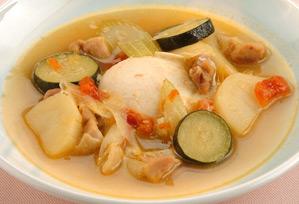 カレー風味の親子スープ