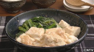 豆腐と小松菜のたらこ煮