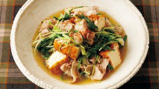 水菜と豚肉のサッと煮
