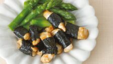 鶏肉の磯辺焼き アスパラ添え