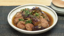 なすと肉だんごのおろし煮