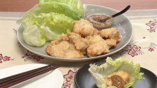 カリッと鶏の辛子酢みそ