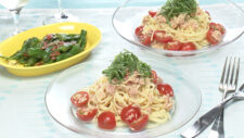 塩麹トマトの冷製パスタ