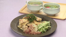 ゆで鶏の辛子あえ 薬味添え