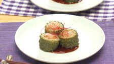 ゴーヤの肉詰め 黒酢あん