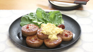 肉詰めれんこん 甘酢タルタル
