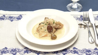 鶏と栗のフリカッセ