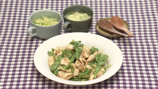 春菊とささ身の花椒あえ