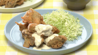 舞茸のフライ オイスターレモンマヨ