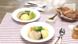 鶏肉と春野菜のポトフ 辛子マヨ添え